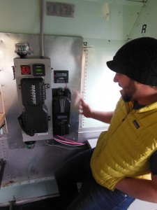 Dave and the bus's photovoltaic sys