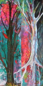 Panel painted live by Urista at Imagine Coffee