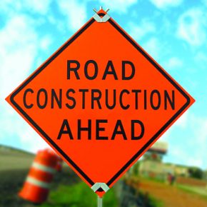 Road construction sign.